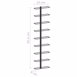 VidaXL 289561 porte-bouteilles Fer Noir - Vue supplémentaire 5