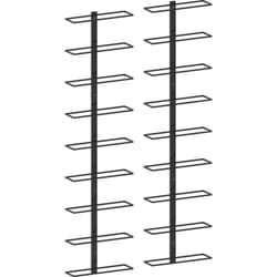 Vidaxl - Casiers à bouteilles muraux pour 18 bouteilles 2 pcs Noir Fer