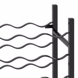 VidaXL 289563 porte-bouteilles Métal Noir - Vue supplémentaire 5