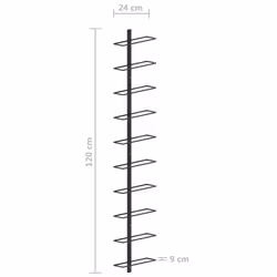VidaXL 289566 porte-bouteilles Métal Noir - Vue supplémentaire 6