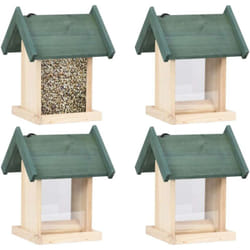 Mangeoires à oiseaux 4 pcs Bois de sapin Vidaxl