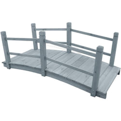 Vidaxl - Pont de jardin Gris 140x60x56 cm Bois de sapin massif