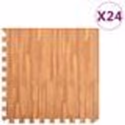vidaXL Tapis de sol 24 pcs Grain de bois 8,64? Mousse EVA - TU