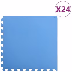 vidaXL Tapis de sol 24 pcs 8,64? Mousse EVA Bleu - TU