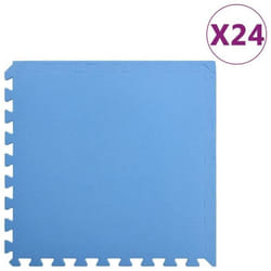 vidaXL Tapis de sol 24 pcs 8,64? Mousse EVA Bleu - TU