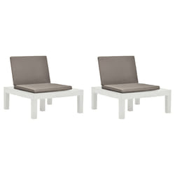 VidaXL 3054424 chaise d'extérieur Terrace Siège rembourré Plastique Marron, Blanc