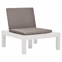 VidaXL 3054424 chaise d'extérieur Terrace Siège rembourré Plastique Marron, Blanc - Vue supplémentaire 2