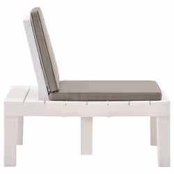 VidaXL 3054425 chaise d'extérieur Terrace Siège rembourré Plastique Marron, Blanc - Vue supplémentaire 4