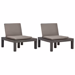 VidaXL 3054426, Terrace, Siège rembourré, Plastique, Marron, 780 mm, 780 mm