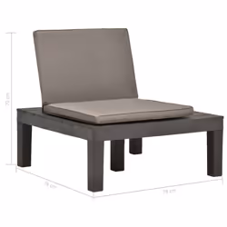 VidaXL 3054426 chaise d'extérieur Terrace Siège rembourré Plastique Marron - Vue supplémentaire 8