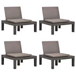 VidaXL 3054427, Terrace, Siège rembourré, Plastique, Marron, 780 mm, 780 mm