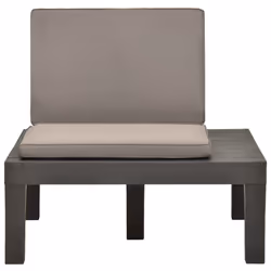 VidaXL 3054427 chaise d'extérieur Terrace Siège rembourré Plastique Marron