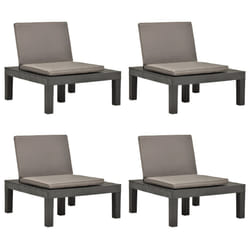 VidaXL 3054427 chaise d'extérieur Terrace Siège rembourré Plastique Marron