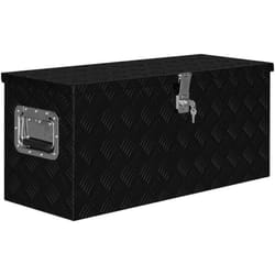 Boîte en aluminium 80x30x35 cm Noir Vidaxl