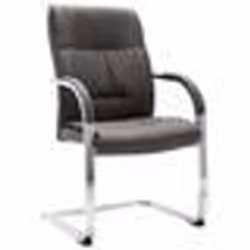 vidaXL Chaise de bureau cantilever Gris Tissu