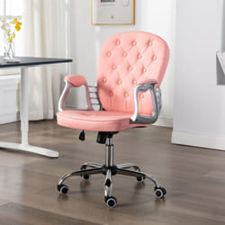 Vidaxl - Chaise de bureau pivotante Rose Similicuir