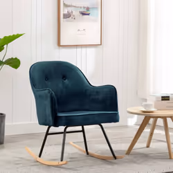 Cette chaise à bascule au design moderne apporte une sensation chaleureuse et un confort à votre espace de vie. La chaise à b ...