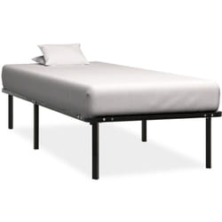 Vidaxl - Cadre de lit noir métal 100x200 cm