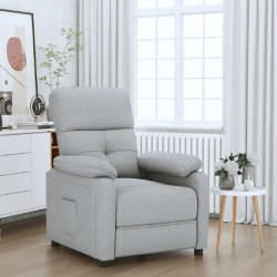 vidaXL Fauteuil inclinable Gris clair Tissu - TU