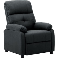 vidaXL Fauteuil inclinable Gris foncé Tissu - TU