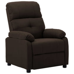 vidaXL Fauteuil inclinable Marron foncé Tissu - TU