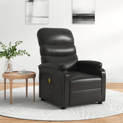 Vidaxl - Fauteuil de massage Noir Similicuir