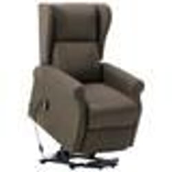 vidaXL Fauteuil Taupe Tissu