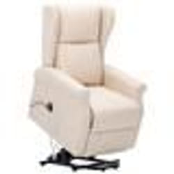 vidaXL Fauteuil Crème Tissu