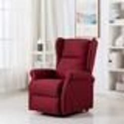 vidaXL Fauteuil de massage Rouge bordeaux Tissu - TU