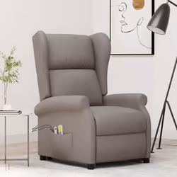 VidaXL 289748 Fauteuil massant électrique Taupe