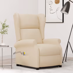 VidaXL 289749 Fauteuil massant électrique Crème