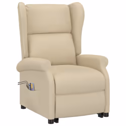 VidaXL 289749 Fauteuil massant électrique Crème