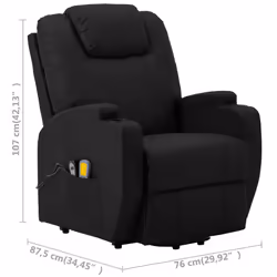 VidaXL 289757 Fauteuil massant électrique Noir - Vue supplémentaire 8