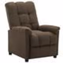 vidaXL Fauteuil inclinable Marron Tissu - TU