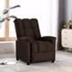 vidaXL Fauteuil inclinable Marron foncé Tissu