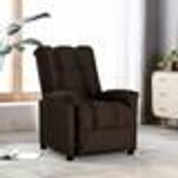 vidaXL Fauteuil inclinable Marron foncé Tissu