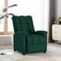 vidaXL Fauteuil inclinable Vert foncé Tissu - TU