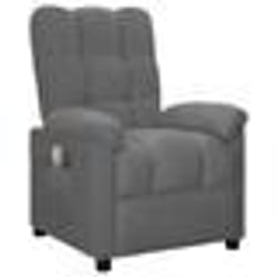vidaXL Fauteuil de massage Gris clair Tissu - TU