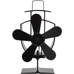 vidaXL Ventilateur de poêle alimenté par chaleur 5 pales Noir