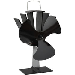 vidaXL Ventilateur de poêle alimenté par chaleur 3 pales Noir