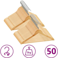Vidaxl - Cintres antidérapants 50 pcs Bois dur