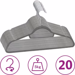 Cet ensemble de cintres est fait de plastique et de métal, le gardant suffisamment durable et robuste pour supporter le poids ...