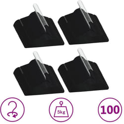Vidaxl - Cintres antidérapants 100 pcs Noir Velours