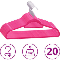Vidaxl - Cintres antidérapants 20 pcs Rose Velours