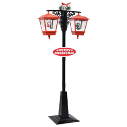 vidaXL Lampadaire de Noël - Noir/Rouge