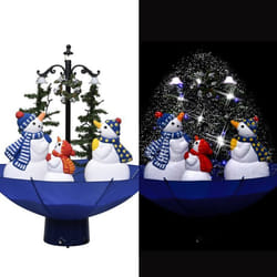 vidaXL Arbre de Noël Neigeux avec Base de Parapluie Décoration de Noël Sapin Artificiel Salon Salle de Séjour Maison 289929
