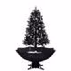 vidaXL Arbre de Noël neigeux avec base de parapluie Noir 170 cm PVC - TU