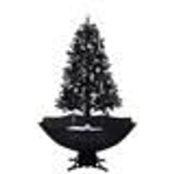 vidaXL Arbre de Noël neigeux avec base de parapluie Noir 170 cm PVC - TU