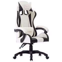 VidaXL 287985, 1 pièce(s), Coton, Simili-cuir, Polyester, Noir, Blanc