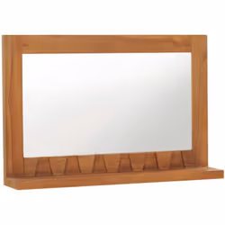 Ce miroir mural avec étagère, doté d’un style colonial mais rustique, offre des fonctions doubles dans votre décoration de sa ...